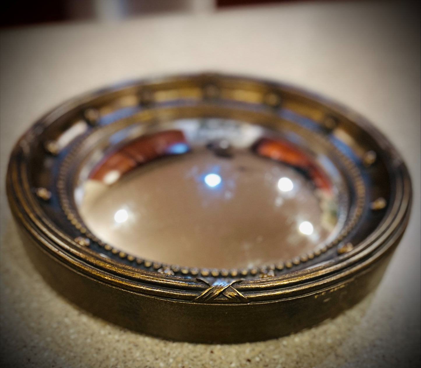 Vintage Bombay Company American Federal Round Convex Mirror