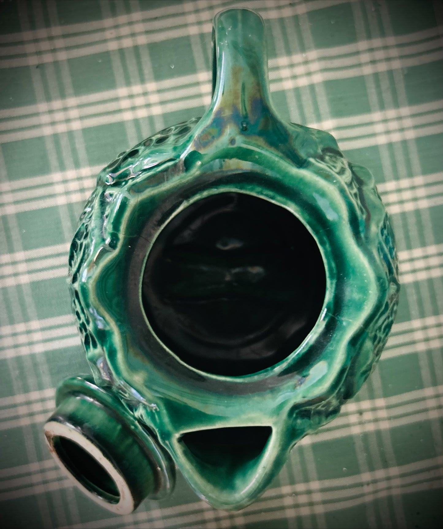 Majolica Green Cabbage Teapot.