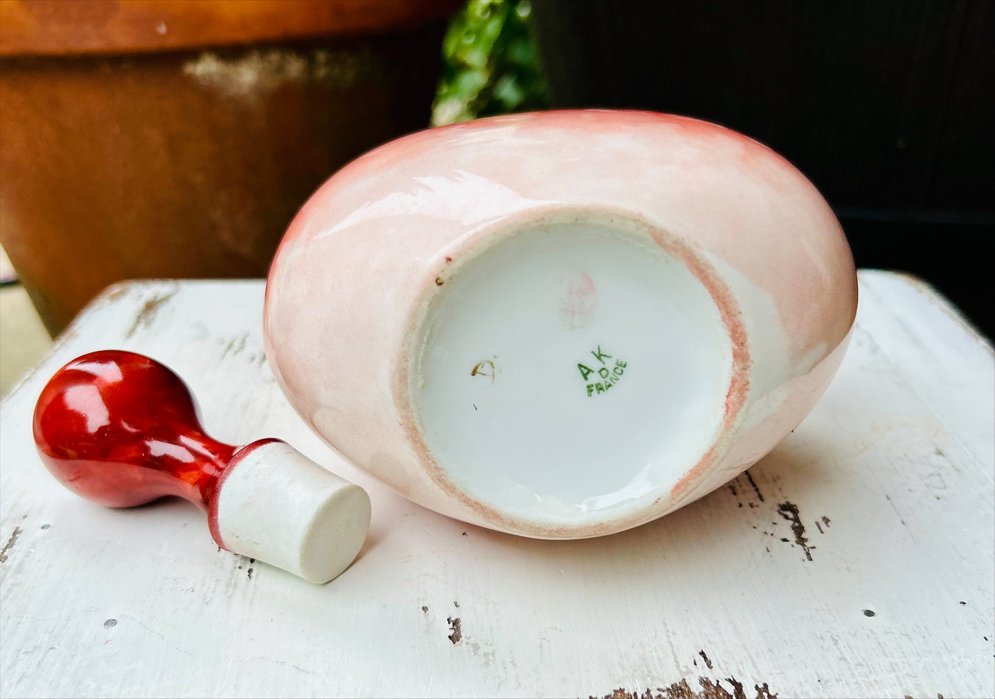 Stunning Vintage Hand painted Stamped French Decanter