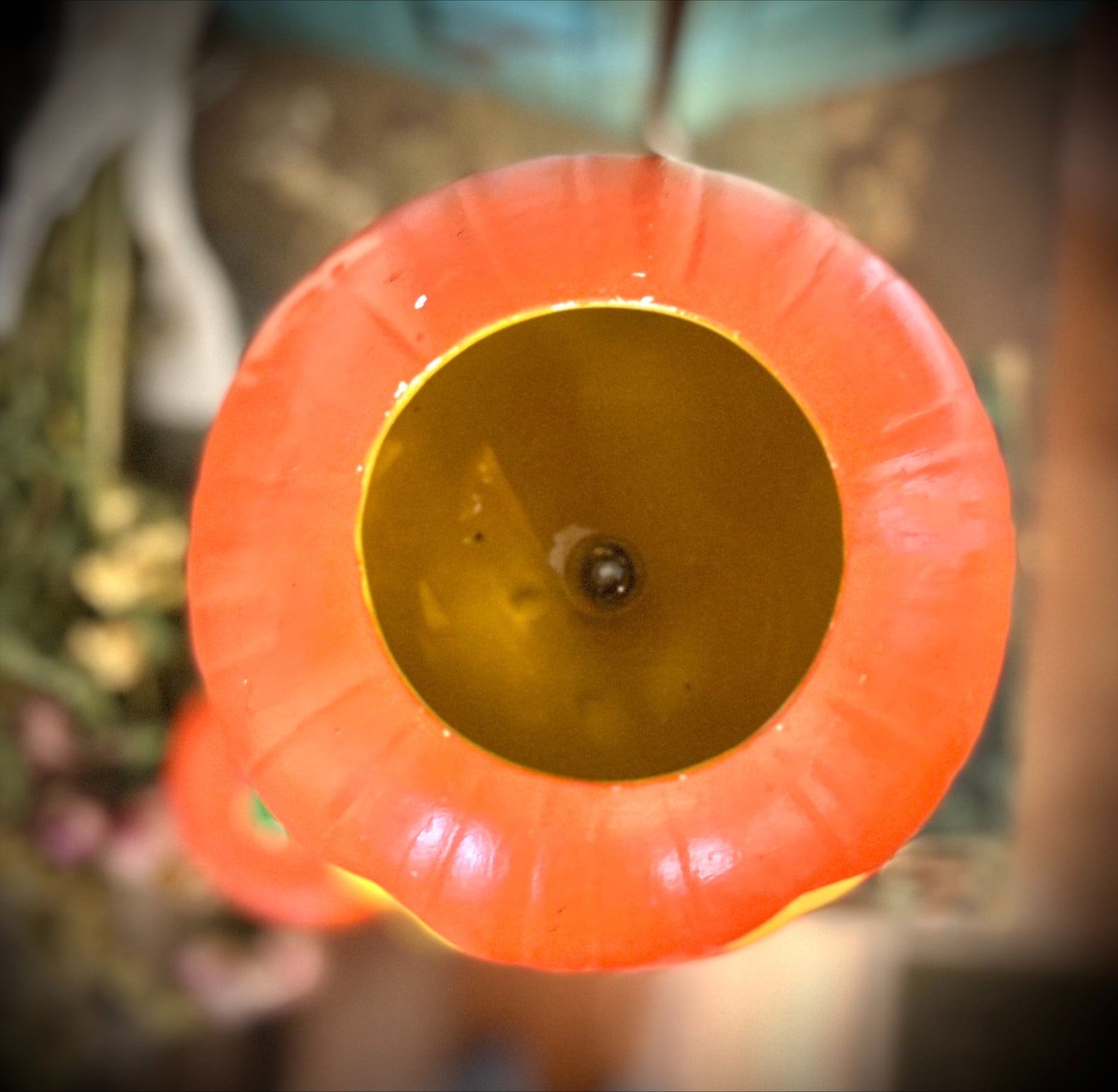 Vintage Ceramic 1960's-1970's Jack-O'-Lantern Lamp with working light.
