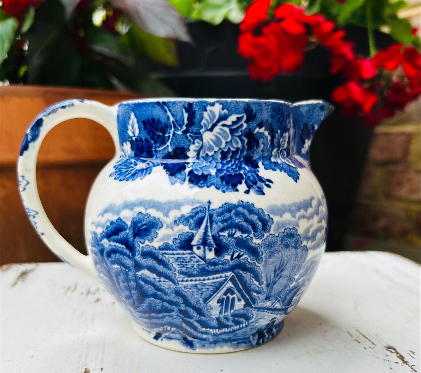 Antique Wood & Sons, Enoch Woods English Scenery Pattern Pitcher