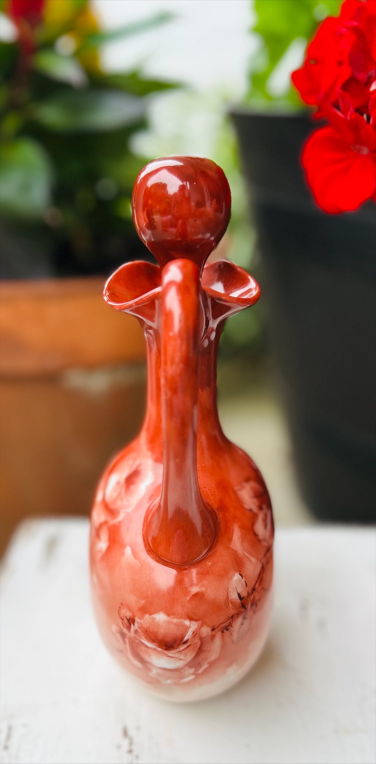 Stunning Vintage Hand painted Stamped French Decanter