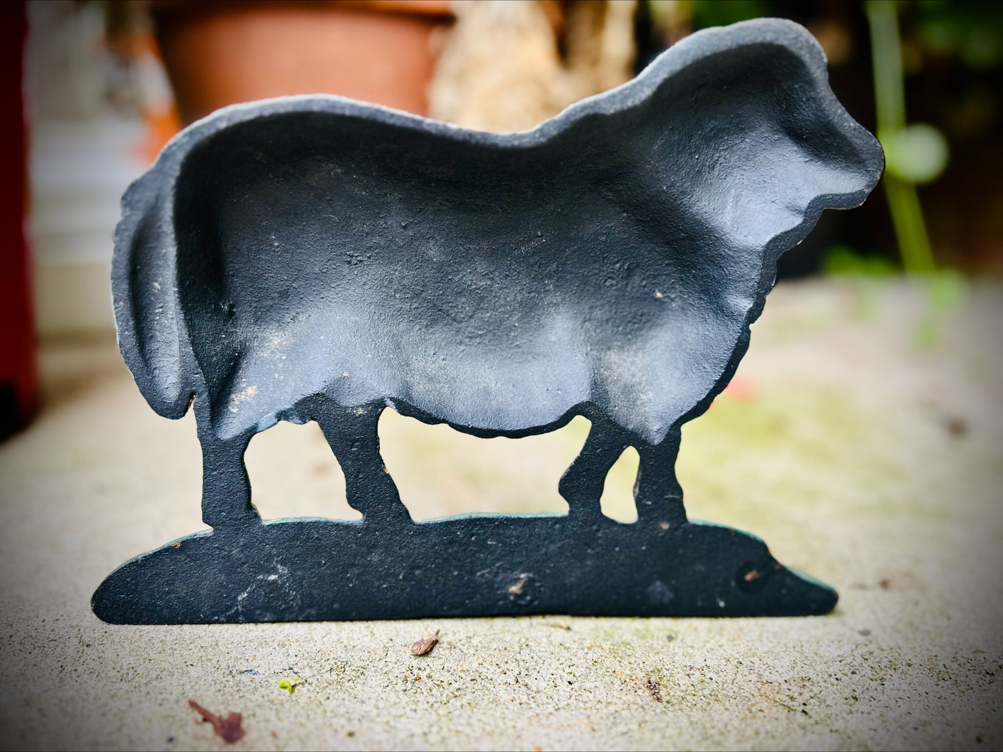 Vintage Cast Iron Sheep Doorstop