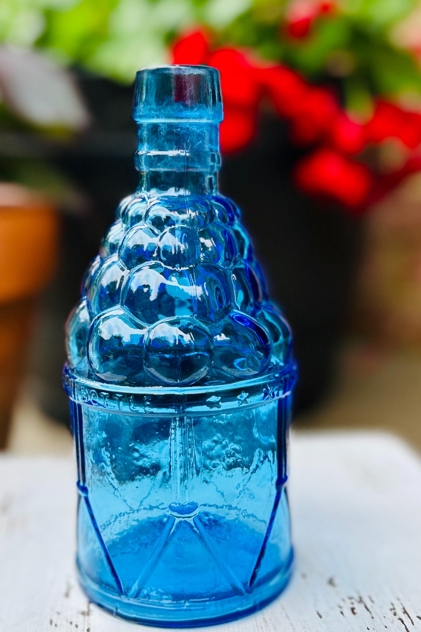 Wheaton Blue glass McGivers American Army Bitters Bottle