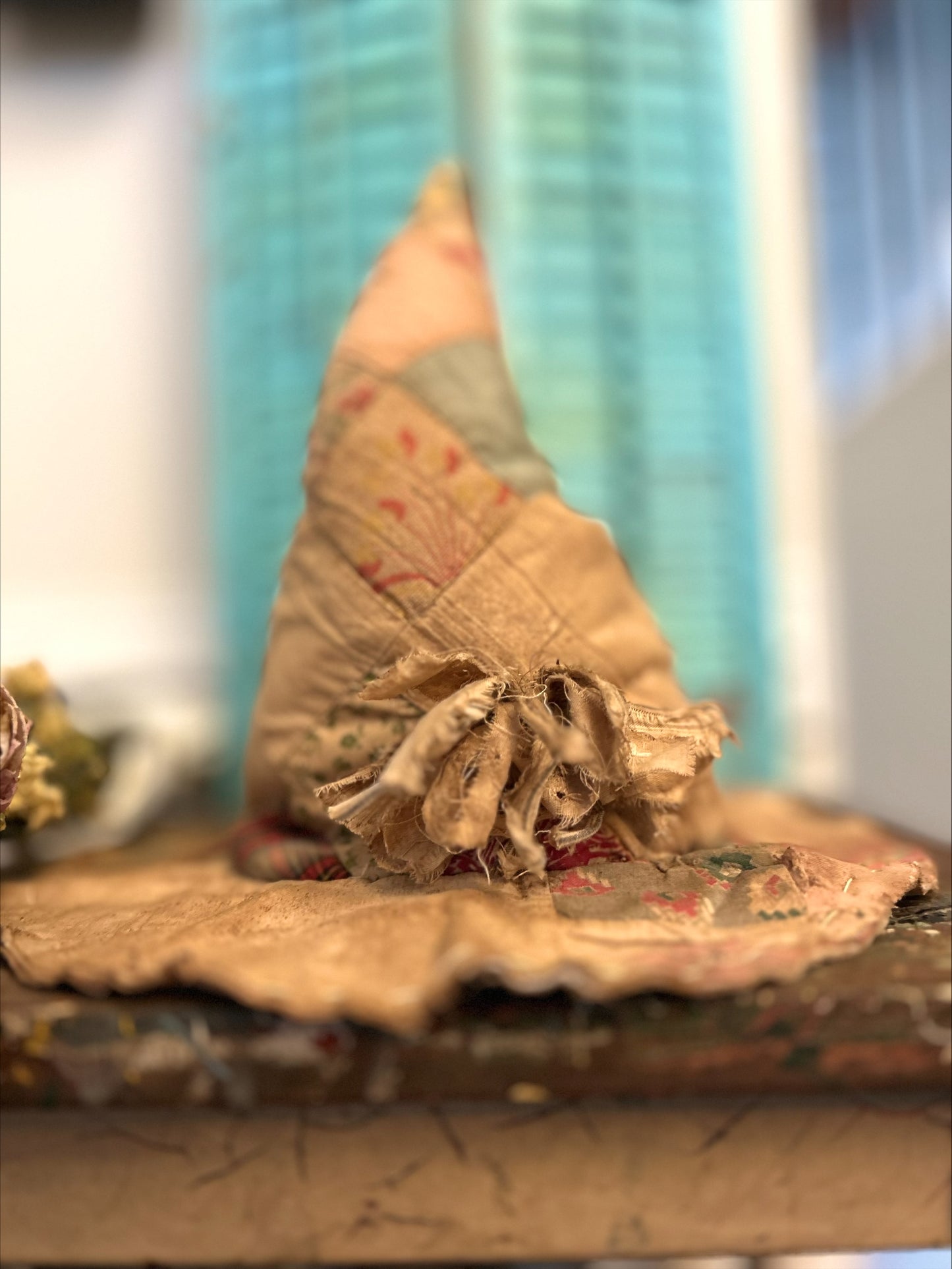 Hand Made Vintage Quilt Witch Hat