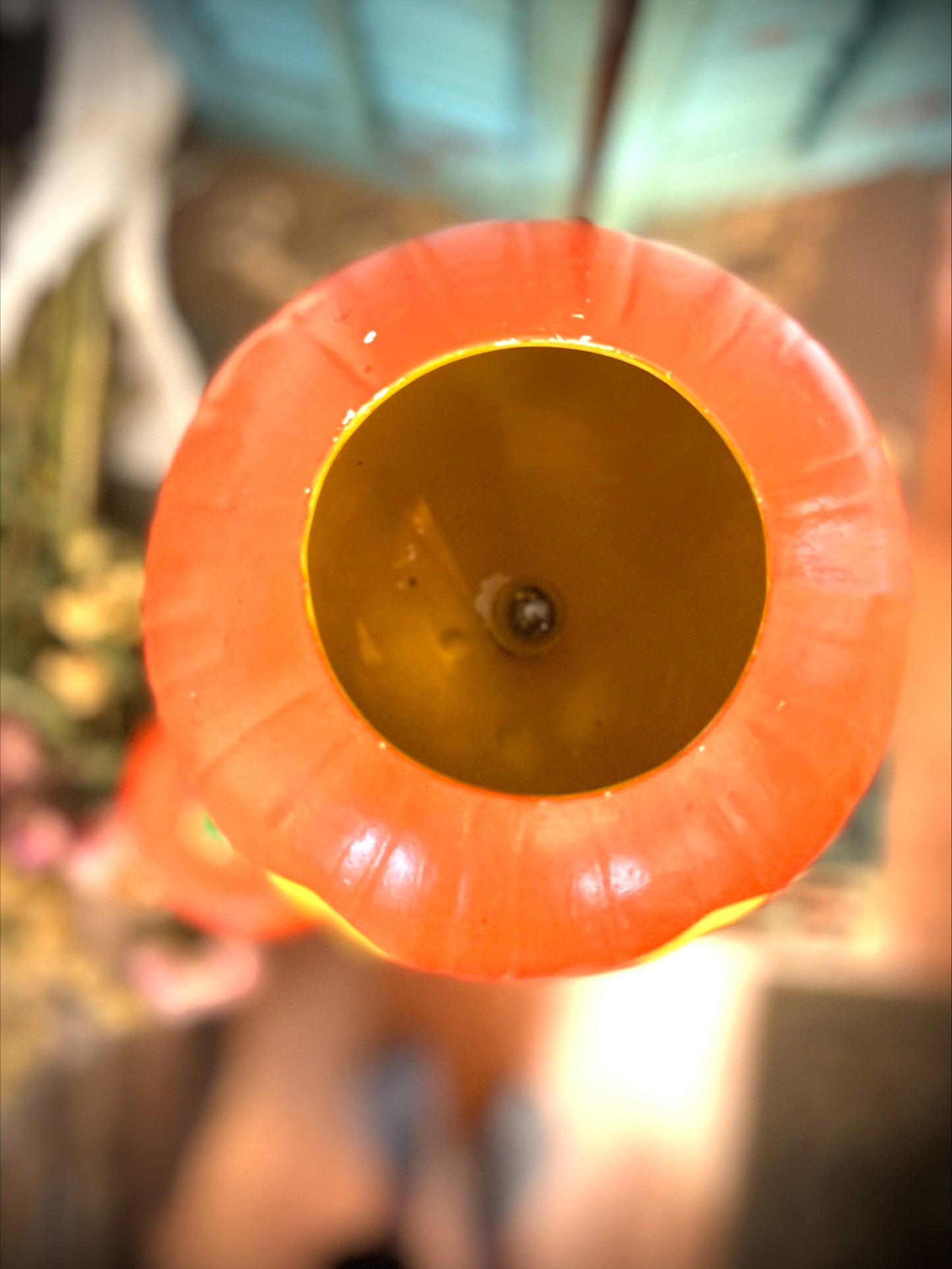 Vintage Ceramic 1960's-1970's Jack-O'-Lantern Lamp with working light.