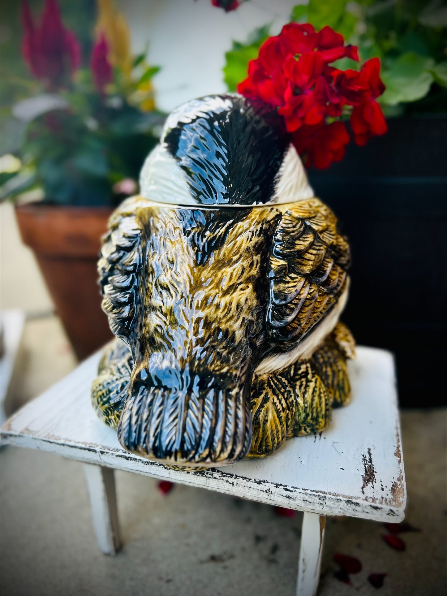 Large Big Sky Carvers "Fat Chickadee" Ceramic Cookie Jar Retired
