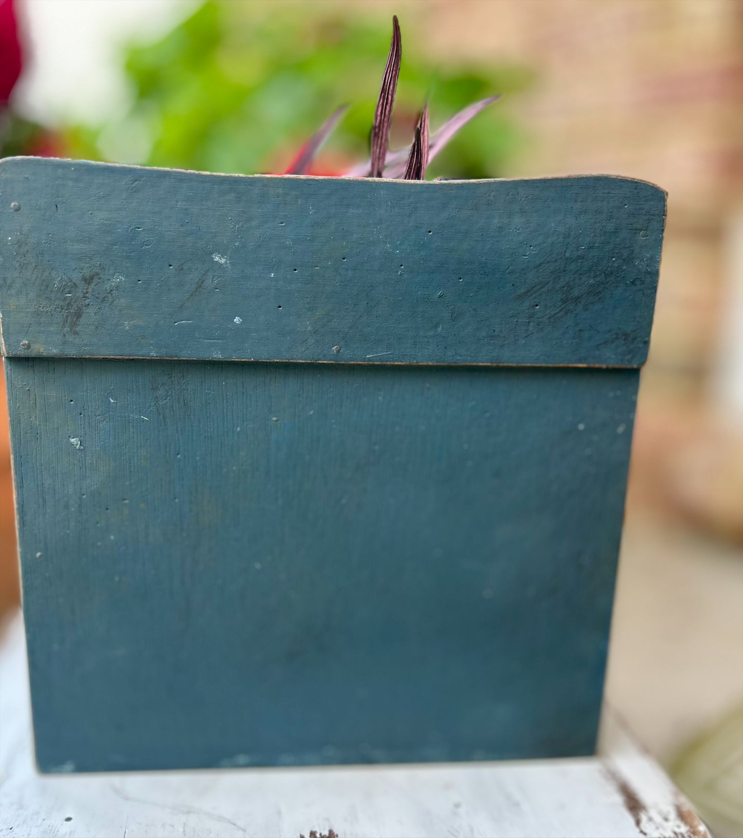 Apothecary Distressed Blue Wood Cabinet