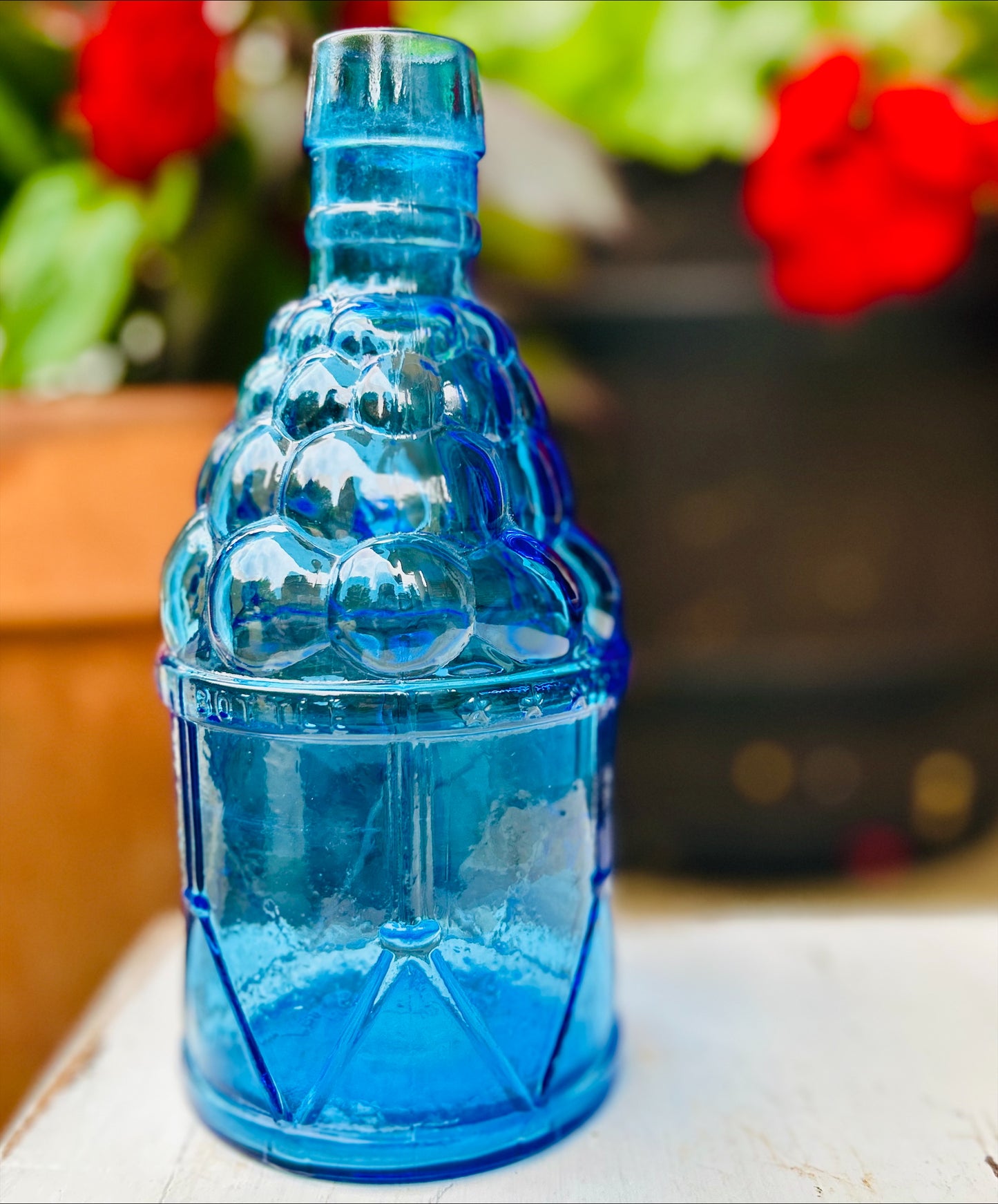 Wheaton Blue glass McGivers American Army Bitters Bottle