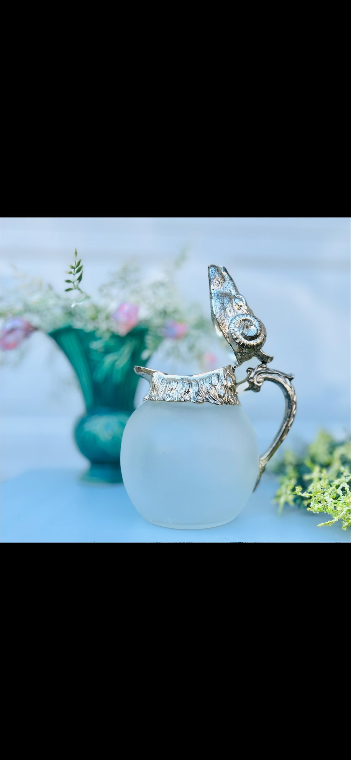 Ram's Head Silver-plated Decanter