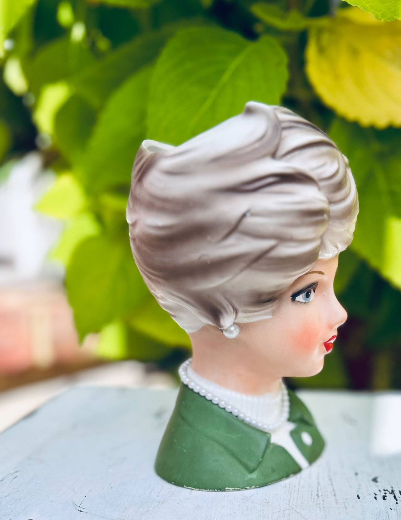 Vintage Napcoware C8497 Lady Head Vase-7.5 's vase in 1950's