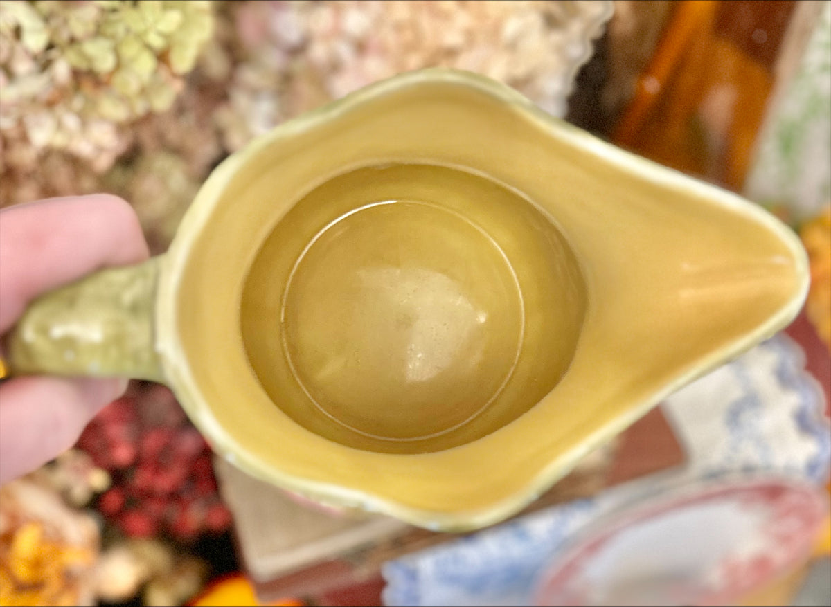 Longaberger Basketweave Floral Pitcher