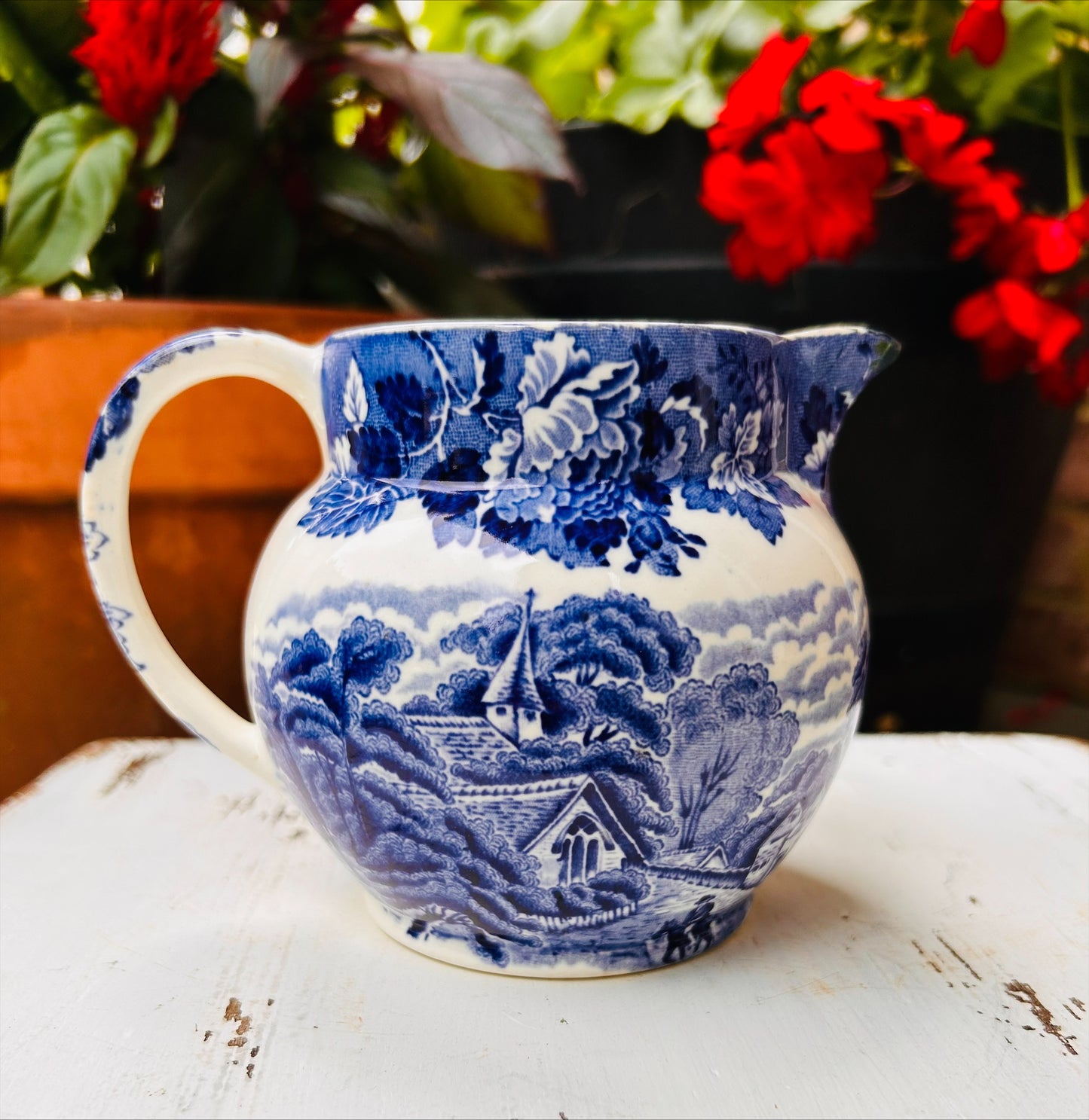 Antique Wood & Sons, Enoch Woods English Scenery Pattern Pitcher