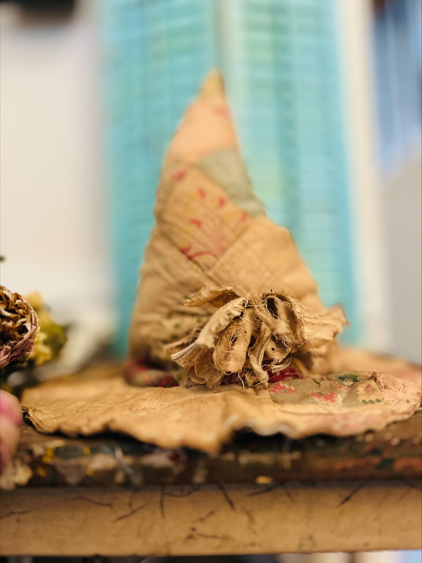 Hand Made Vintage Quilt Witch Hat