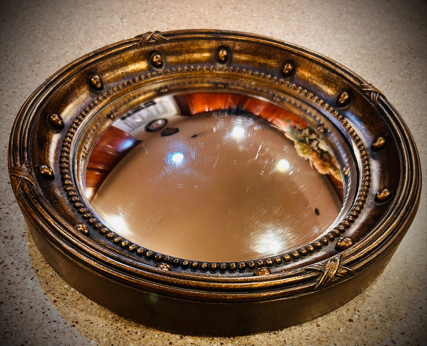 Vintage Bombay Company American Federal Round Convex Mirror