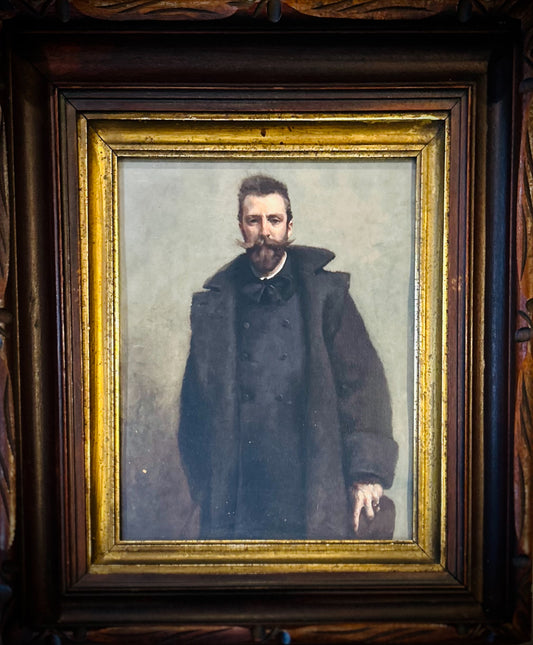 Vintage Framed Portrait of a Gentleman-Museum quality Print