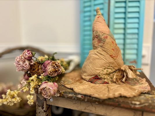 Hand Made Vintage Quilt Witch Hat