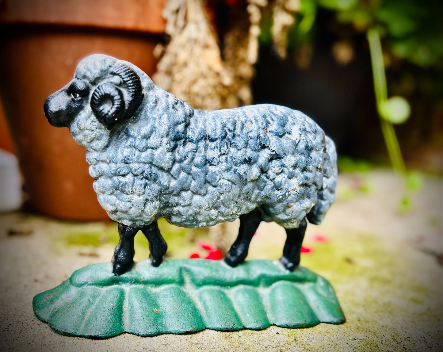 Vintage Cast Iron Sheep Doorstop
