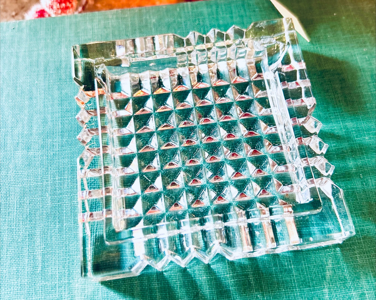 Mikasa Crystal Cube Jewelry Box with Lid