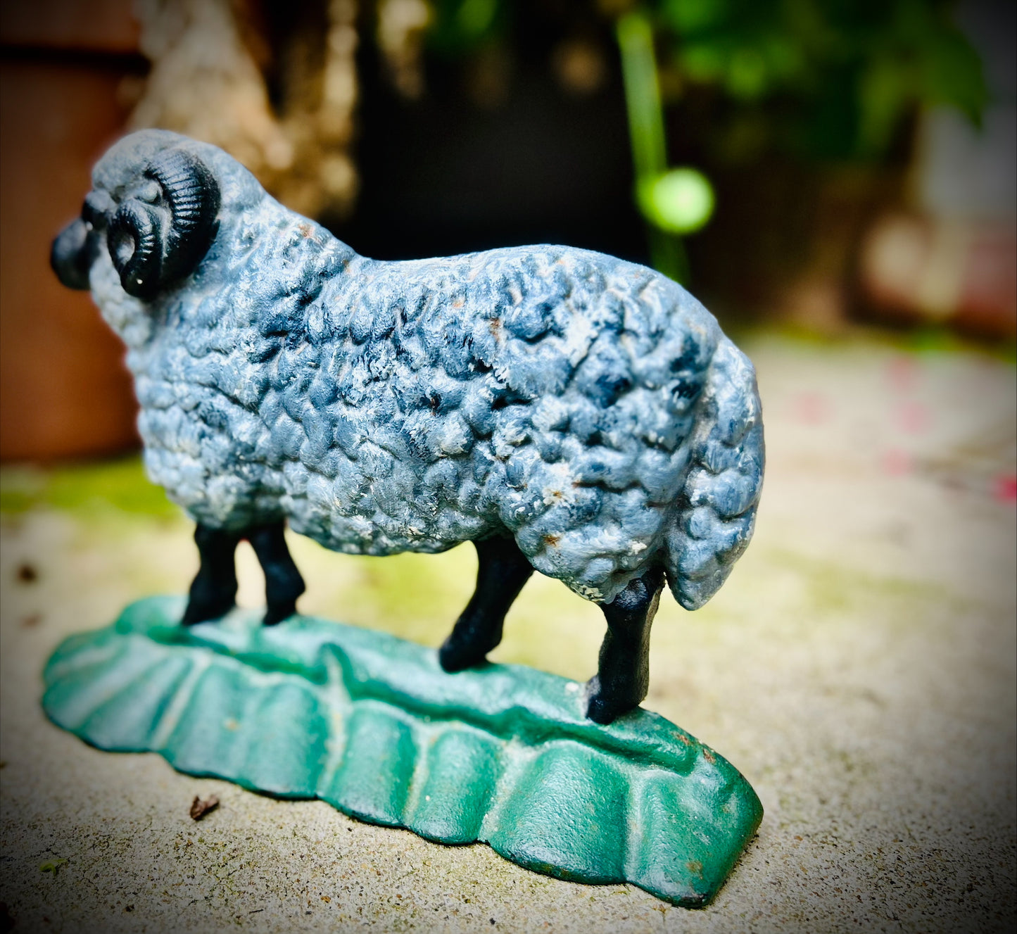 Vintage Cast Iron Sheep Doorstop