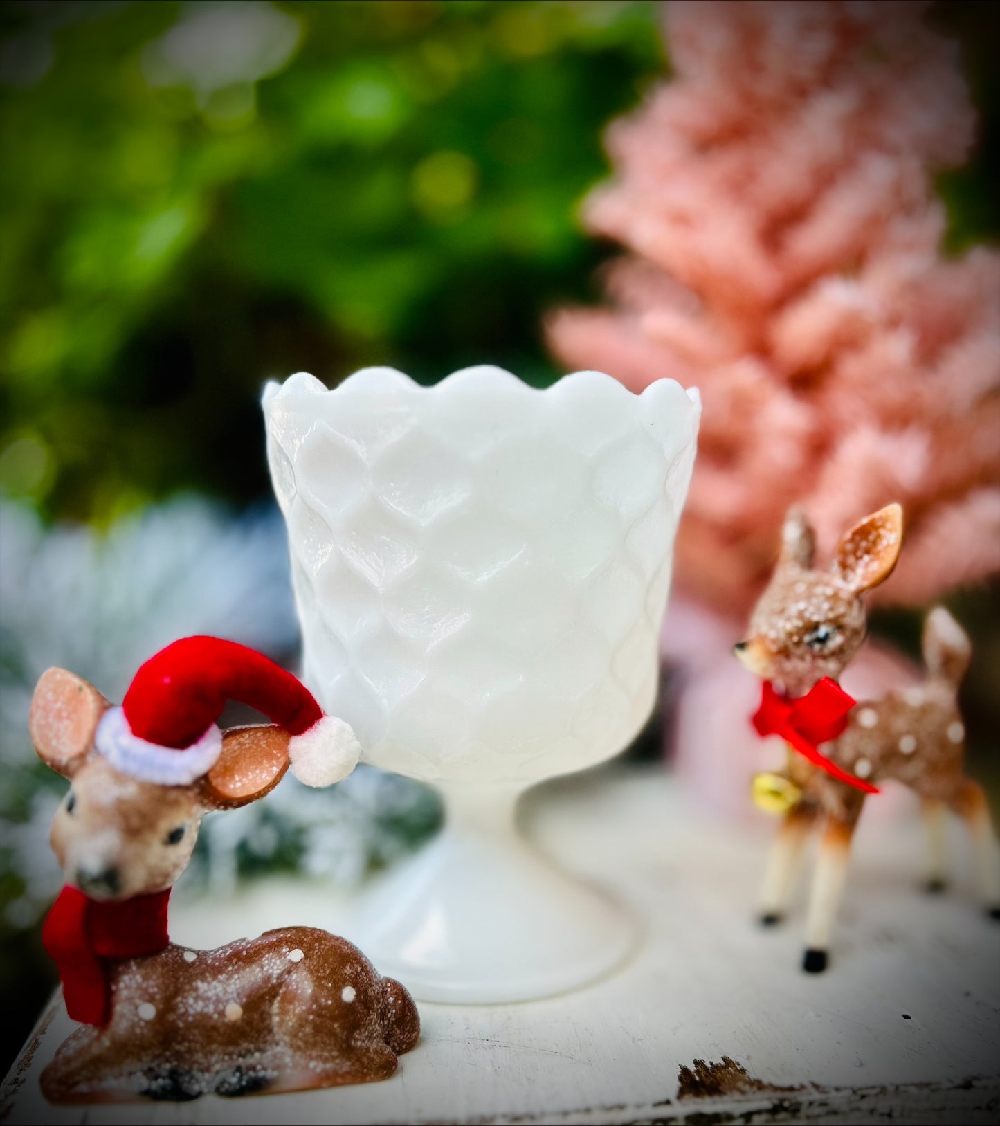 Milk Glass Candy Dish -EO Brody Company MJ42