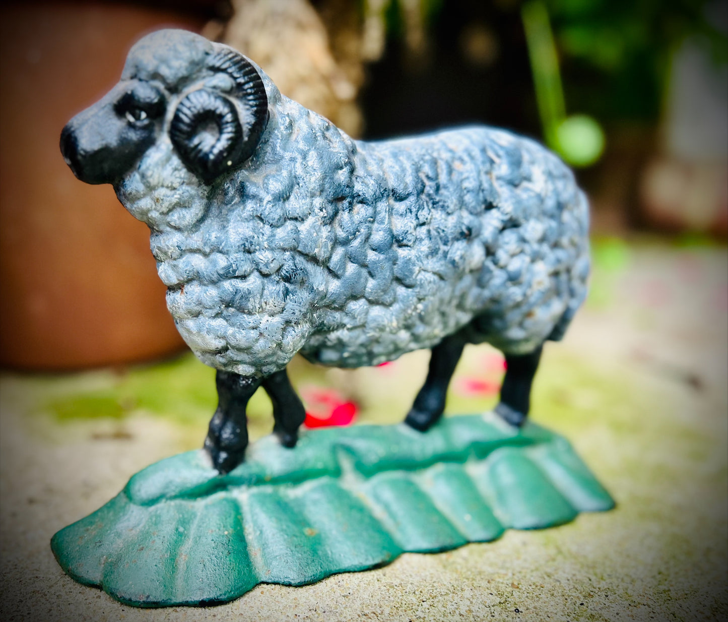 Vintage Cast Iron Sheep Doorstop