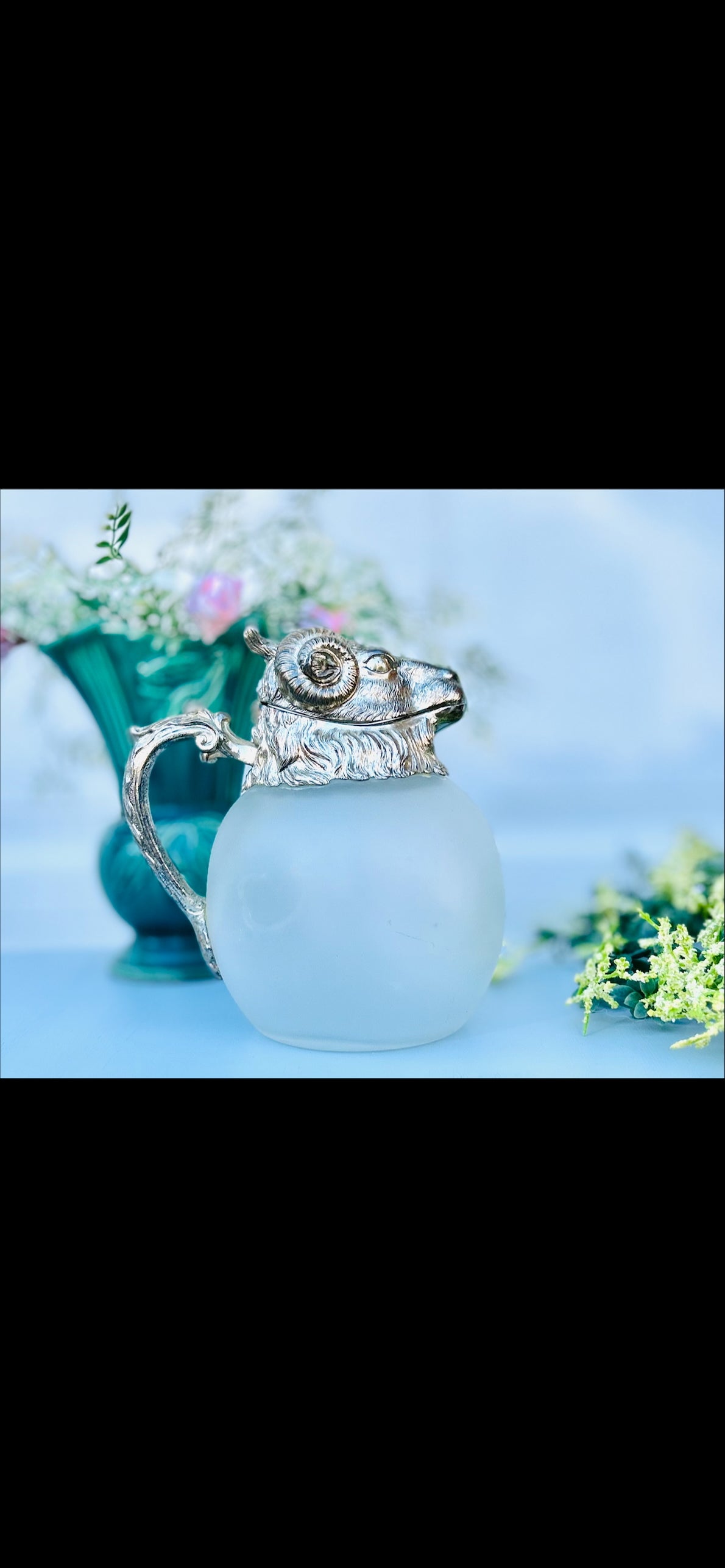Ram's Head Silver-plated Decanter