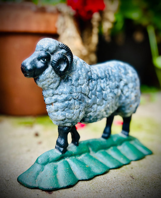 Vintage Cast Iron Sheep Doorstop