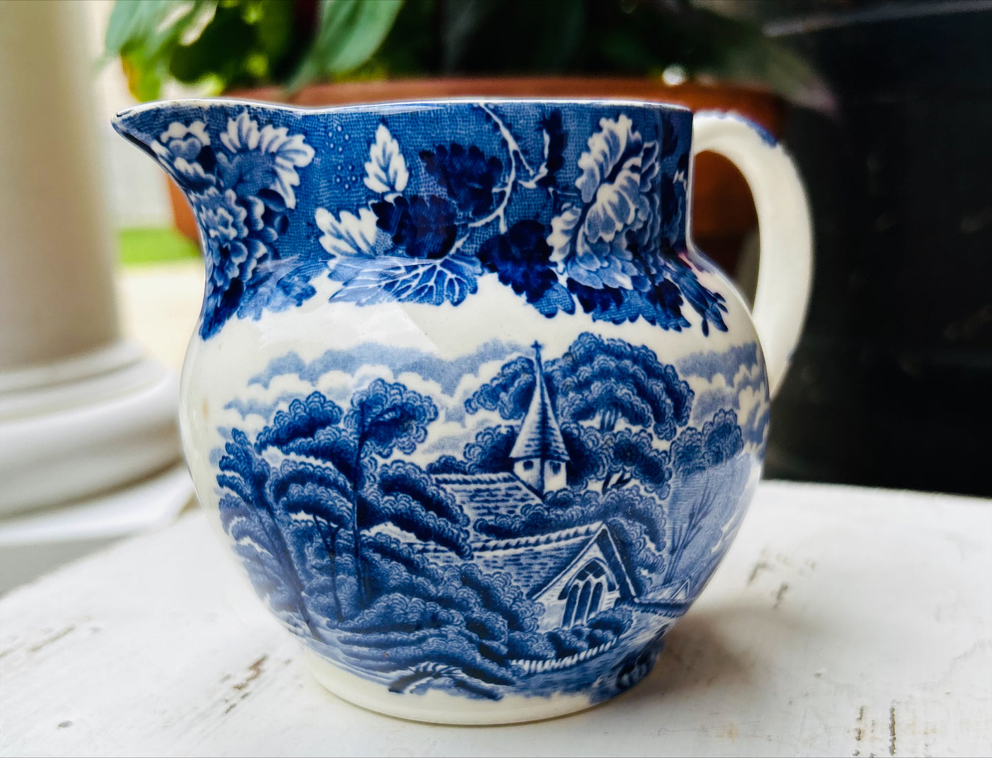 Antique Wood & Sons, Enoch Woods English Scenery Pattern Pitcher