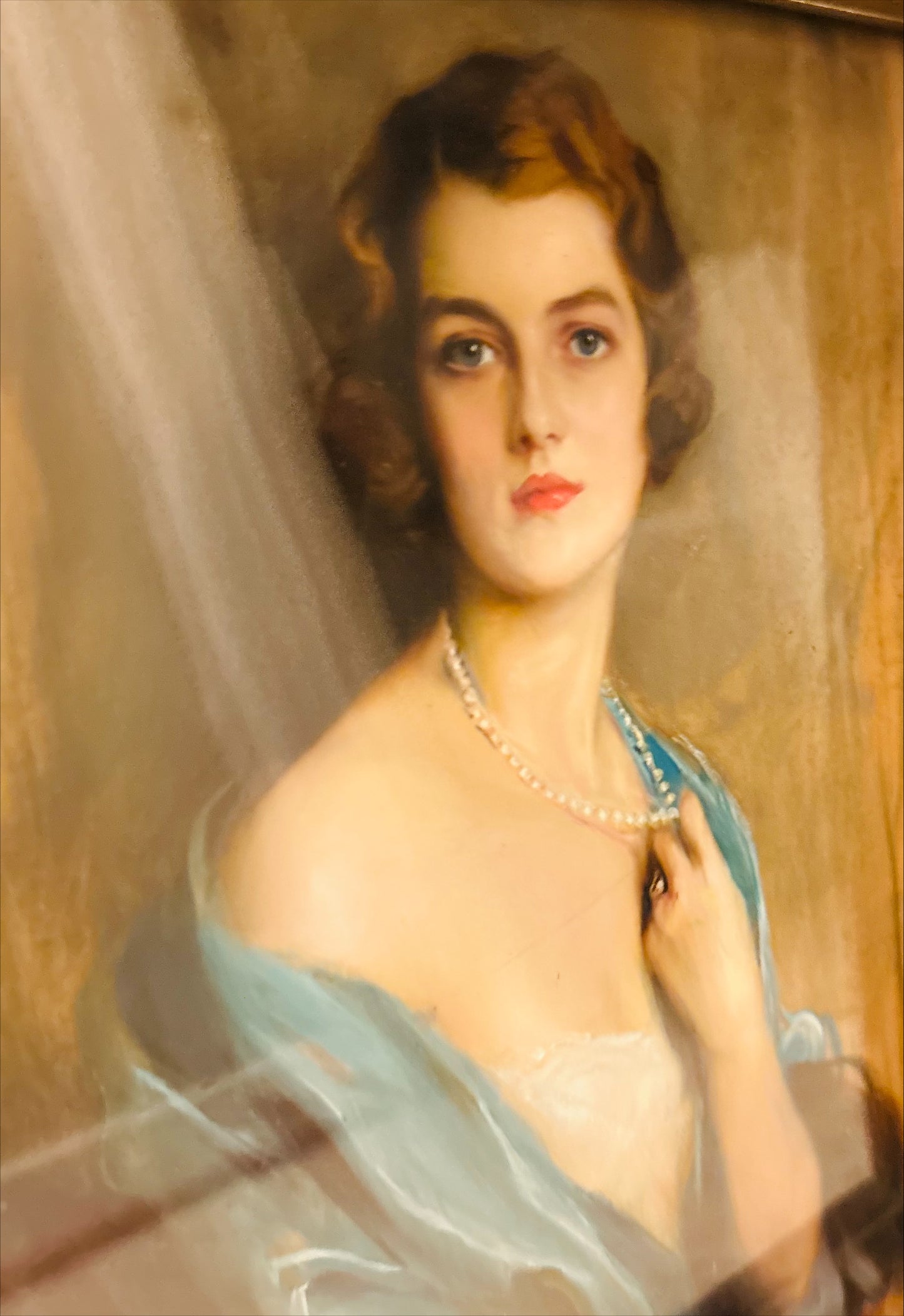 Portrait of a Woman Print in an Antique/vintage frame