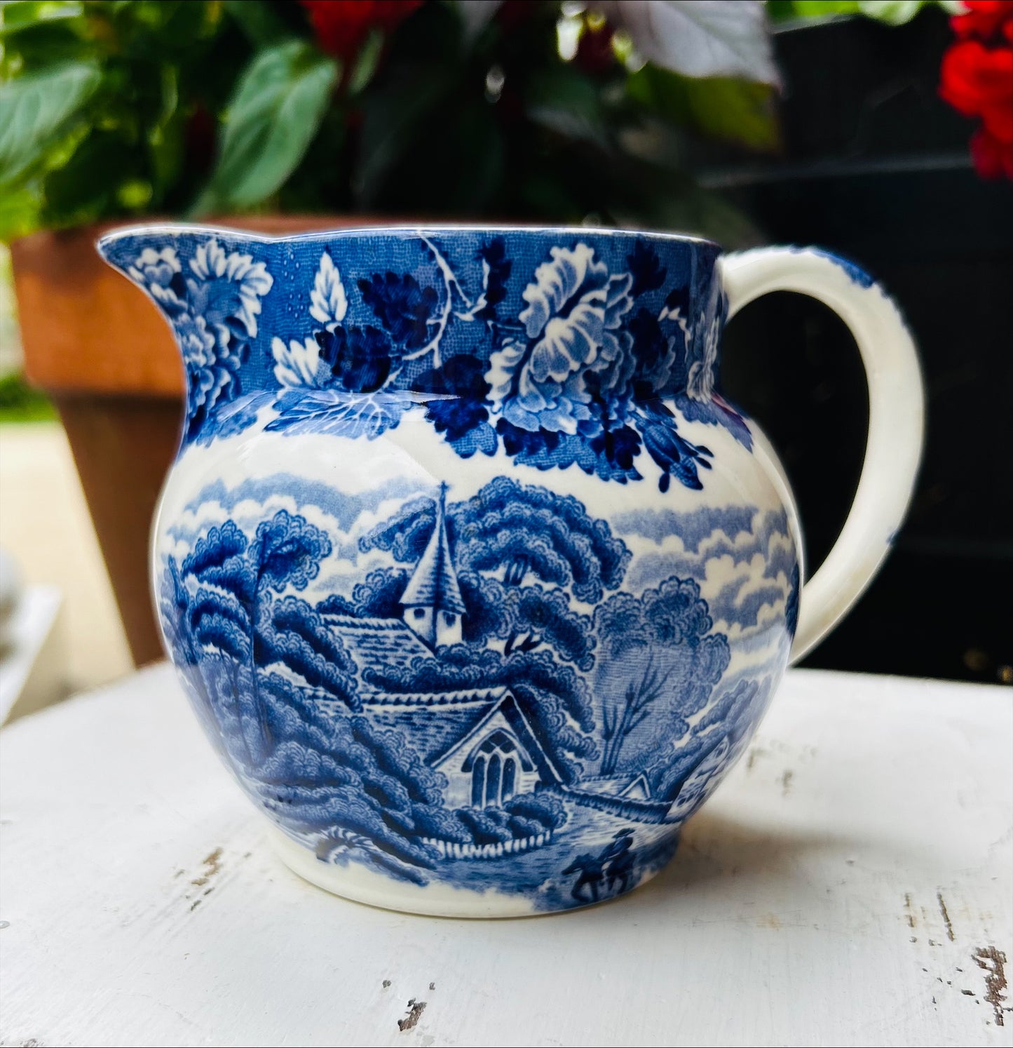 Antique Wood & Sons, Enoch Woods English Scenery Pattern Pitcher