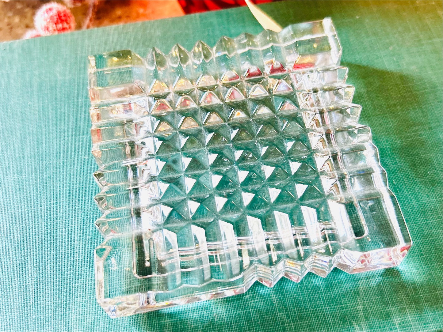 Mikasa Crystal Cube Jewelry Box with Lid