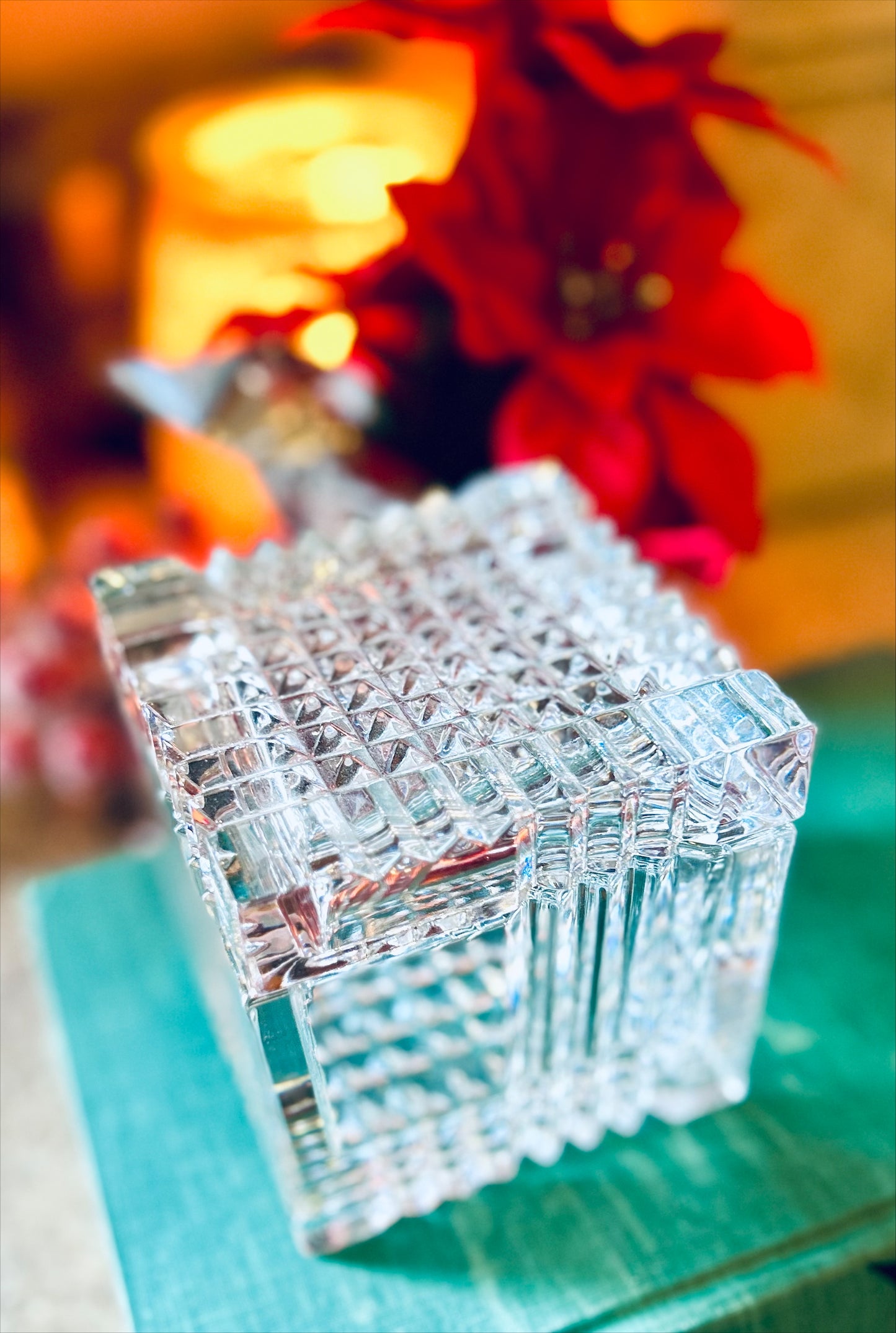 Mikasa Crystal Cube Jewelry Box with Lid