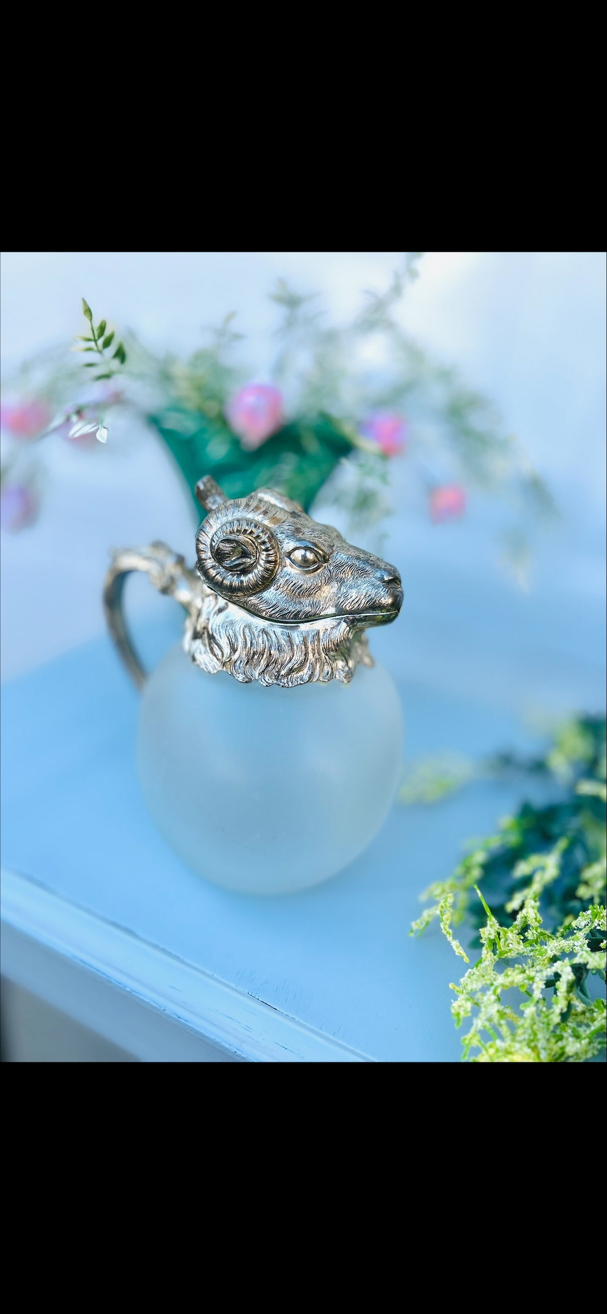 Ram's Head Silver-plated Decanter