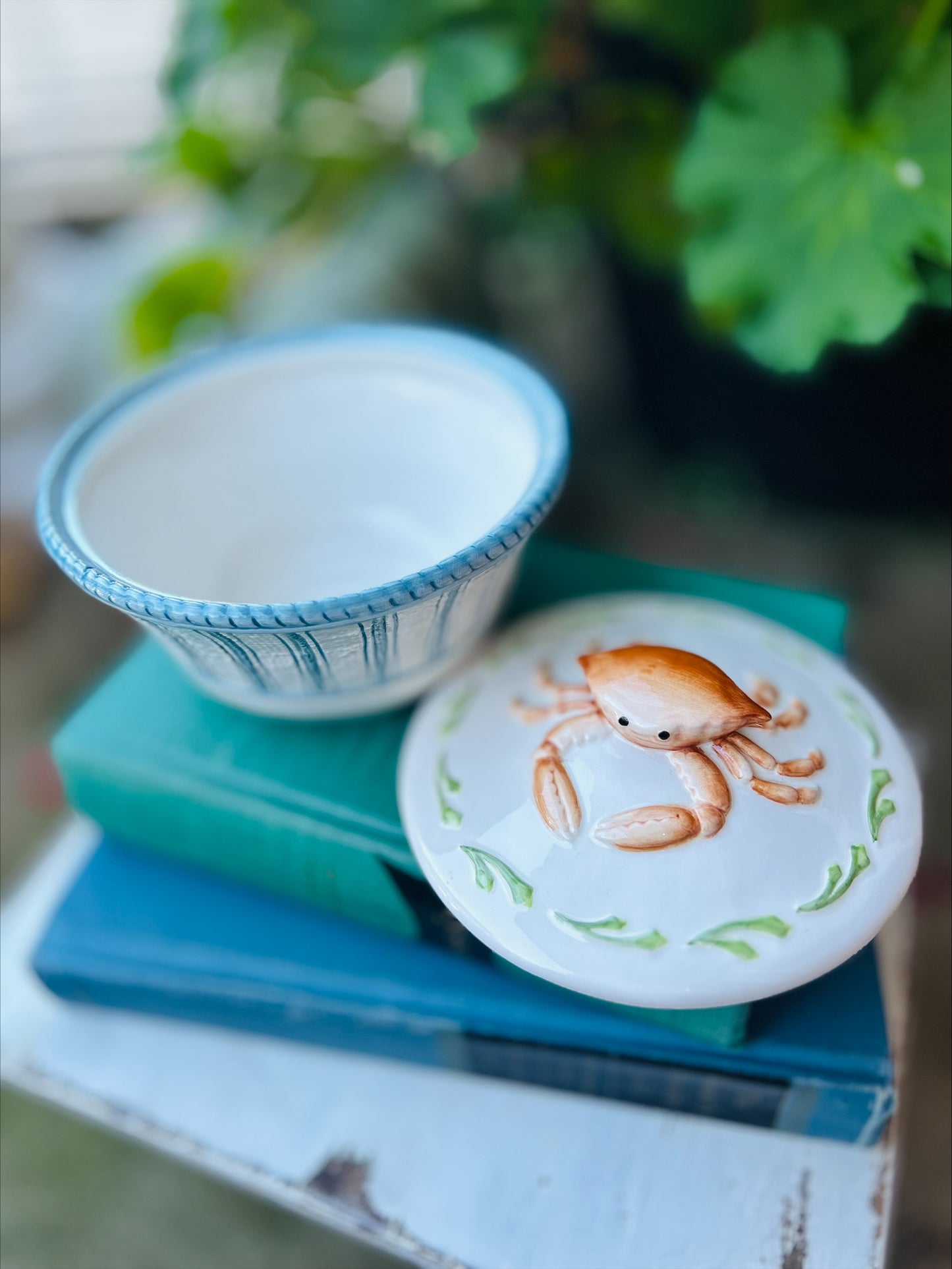 Fitz and Floyd Classics Seaboard Bowl with Lid