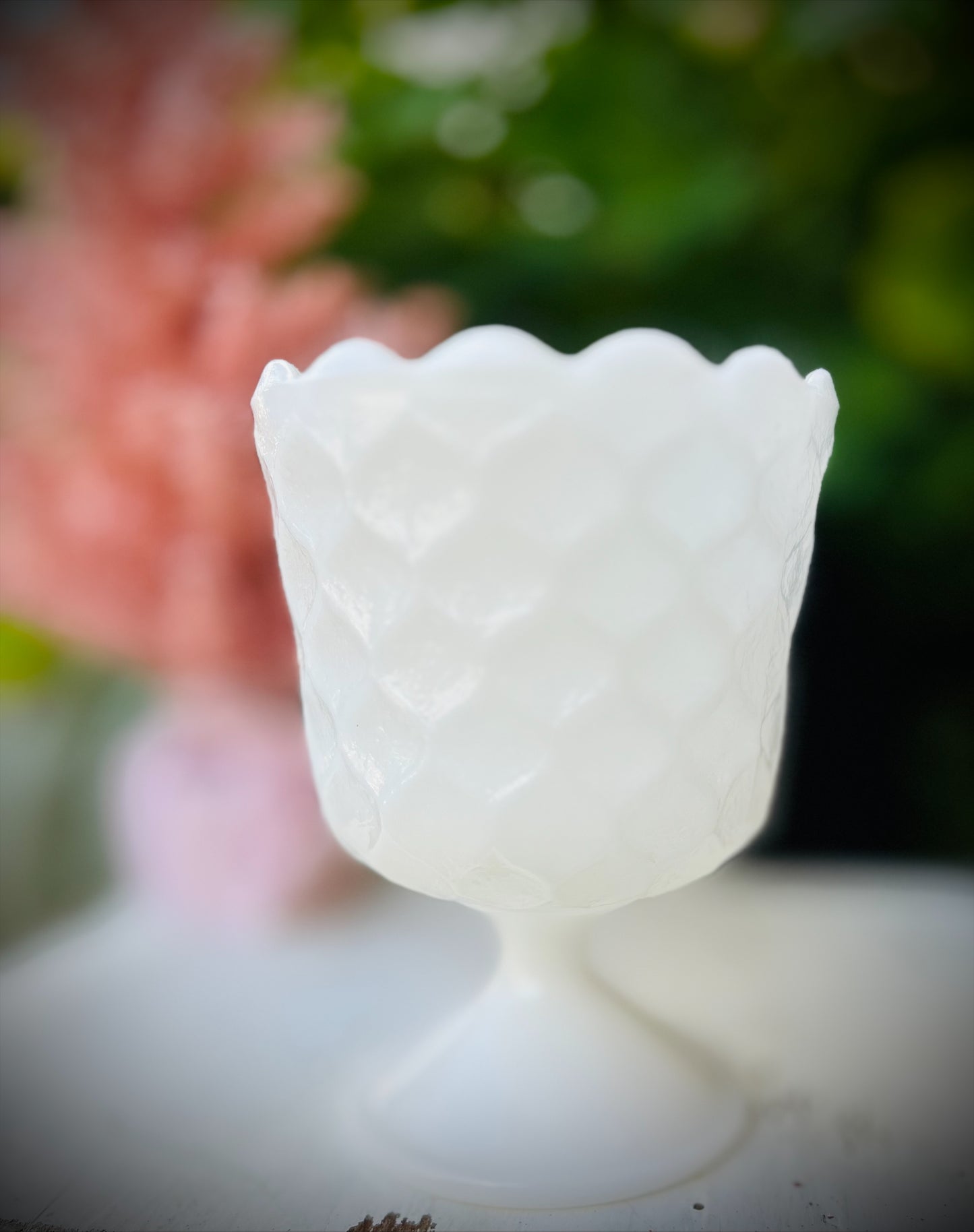 Milk Glass Candy Dish -EO Brody Company MJ42